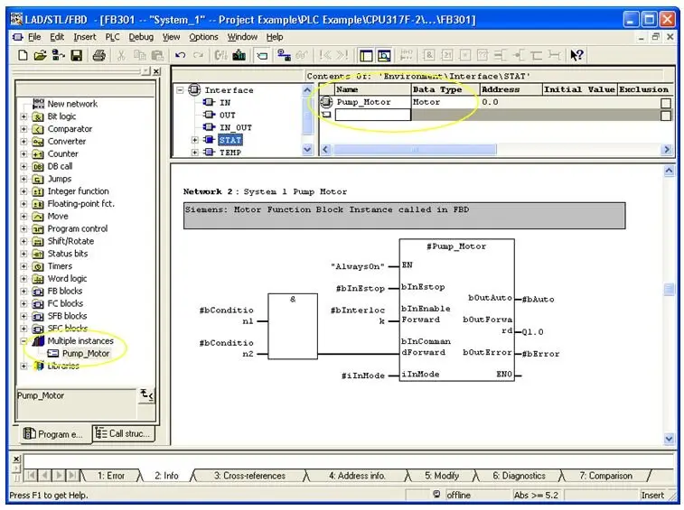 Siemens Instance Declaration