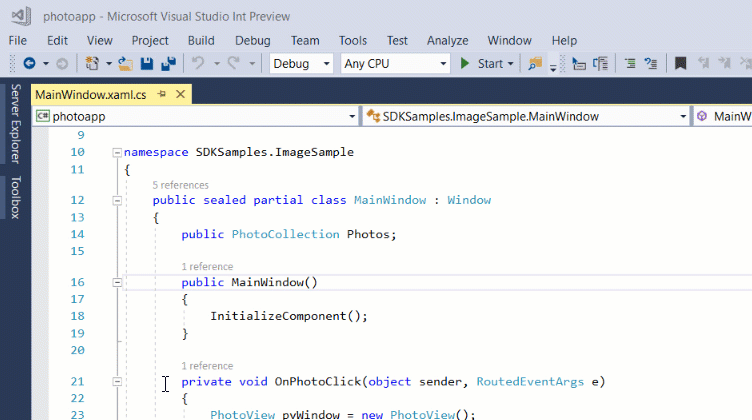 Microsoft Visual Studio's breakpoint feature