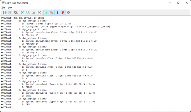 Log viewer NGA Demo