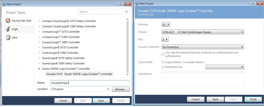 Screenshot of Computer Studio 5000 Logix Designer