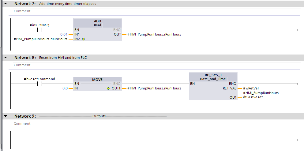 Screenshot of Networks 7, 8, and