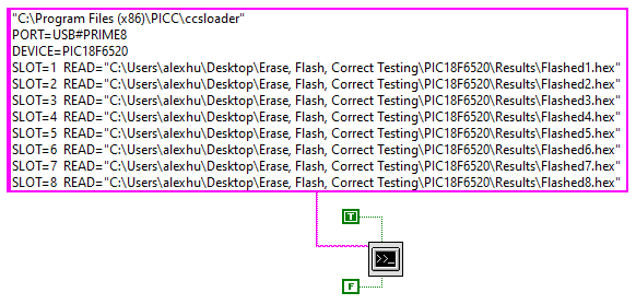 command reading for all 8 slots