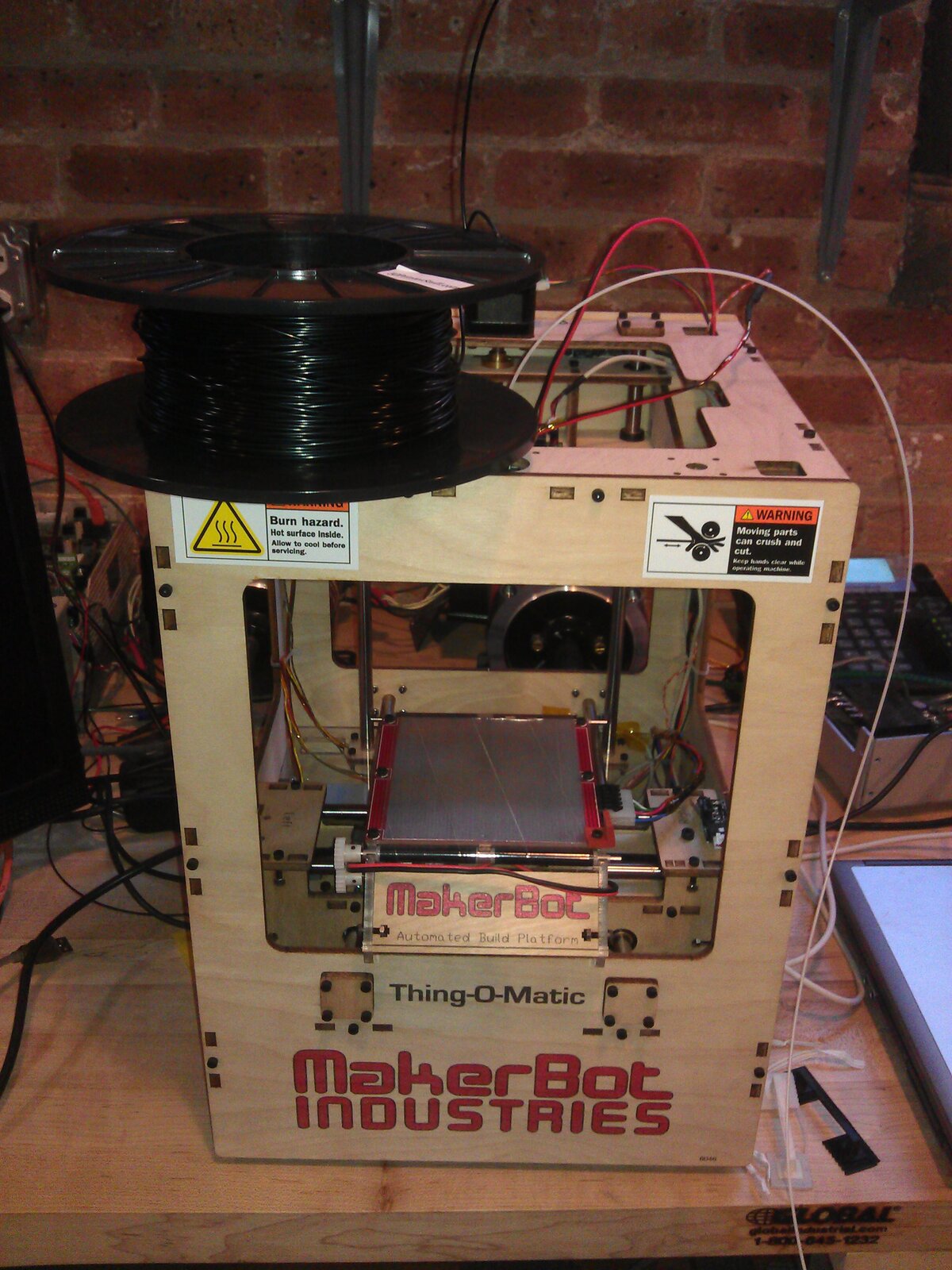 Final 3D printer, with spool.jpg