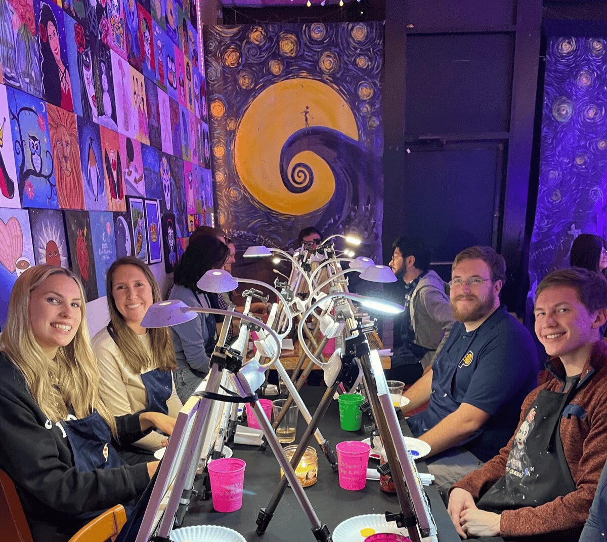 Group table pic Paint & Sip