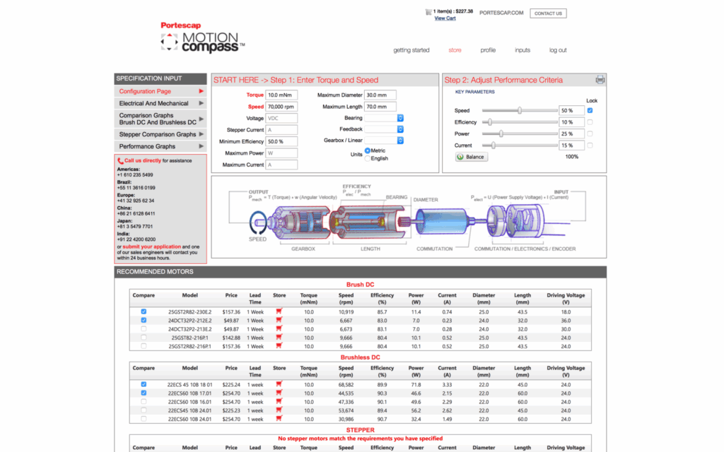 portescape motion compass web application dev
