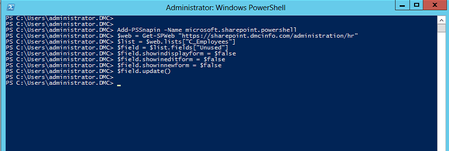 Commands to run in powershell