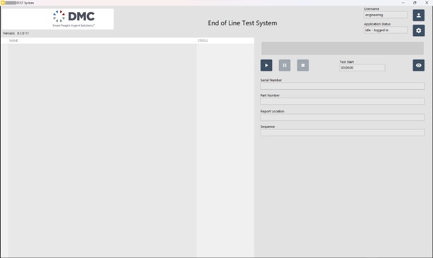 A GUI for the test system