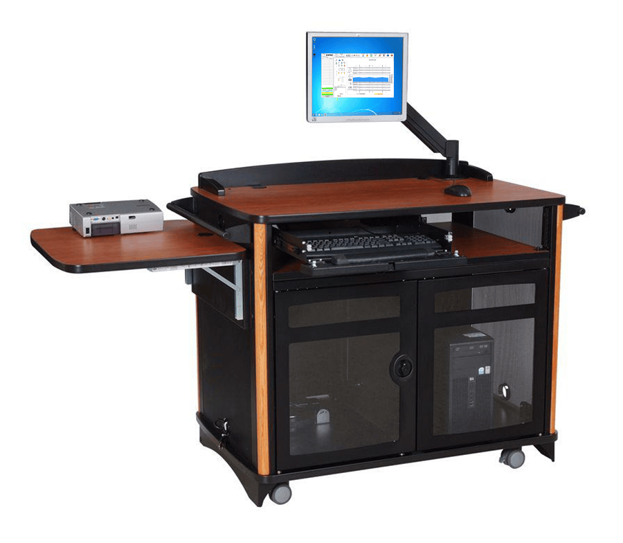 Media Director Lectern V2 with battery simulator system