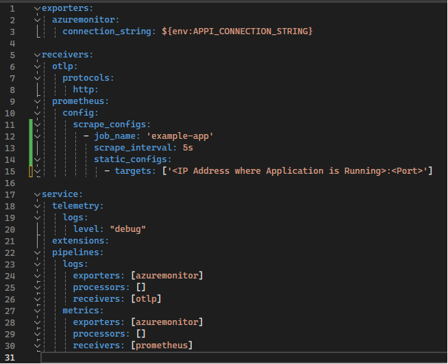 Create the Configuration File for OpenTelemetry Collector