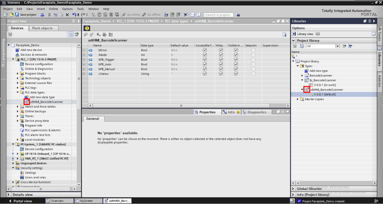A screenshot of a computer to show that the datatype is linked in the library