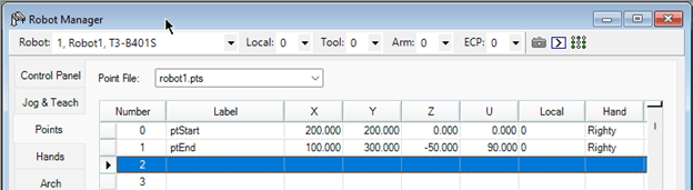 Epson RC+ Robot Manager