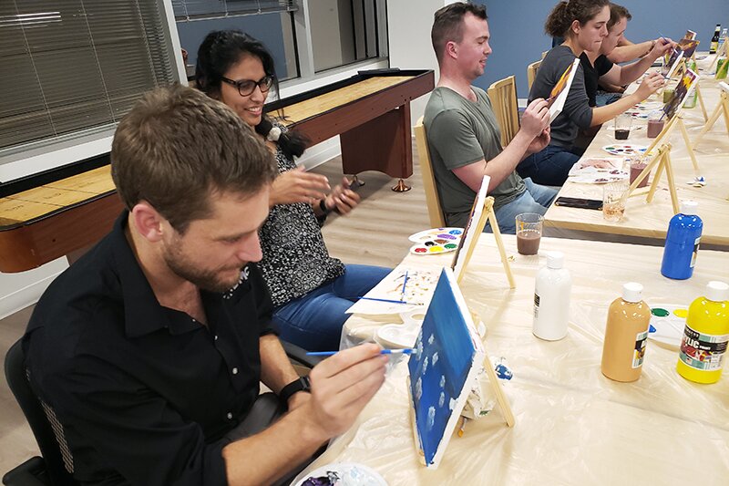 DMC Houston engineers painting 
