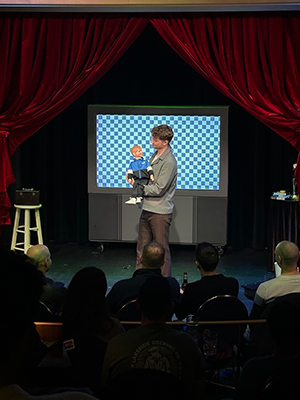 magician with dummy magic lounge