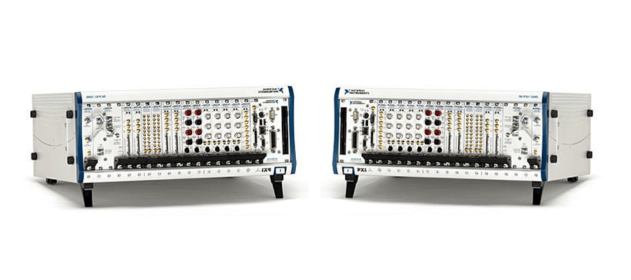two full 18-slot NI PXI-1045 chassis