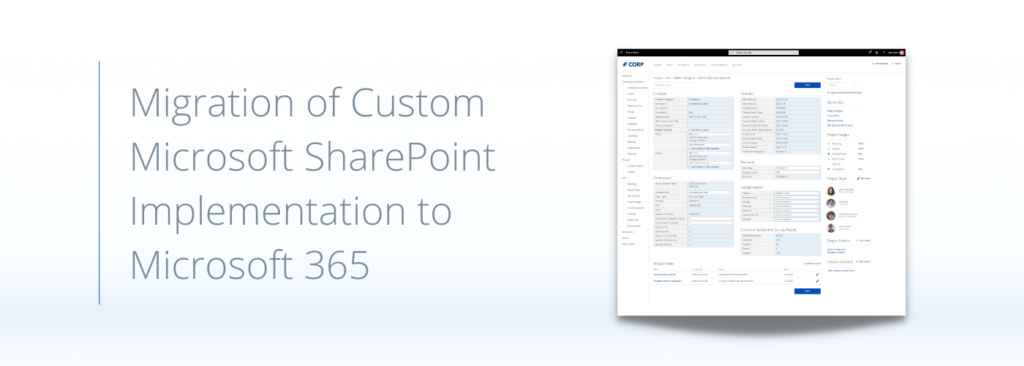 Migration of Custom Microsoft SharePoint Implementation to Microsoft 365