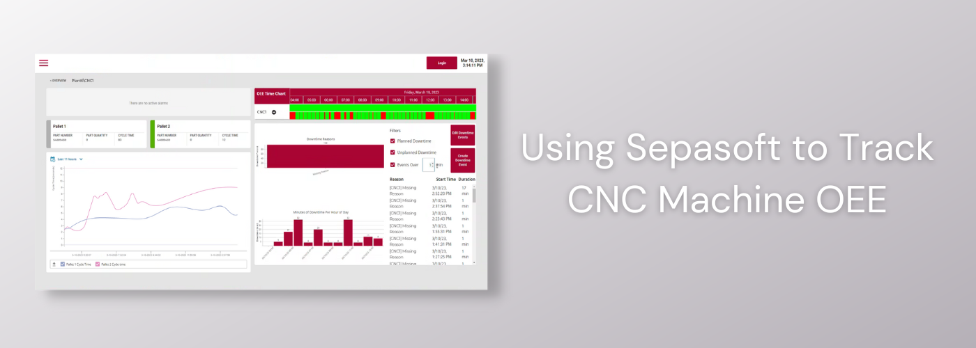 Using Sepasoft to Track CNC Machine OEE