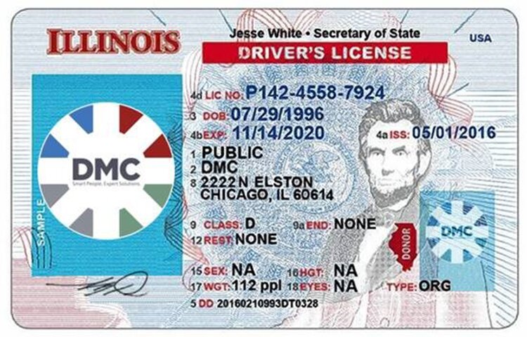 Horizontal Driver's License DMC 21st Birthday