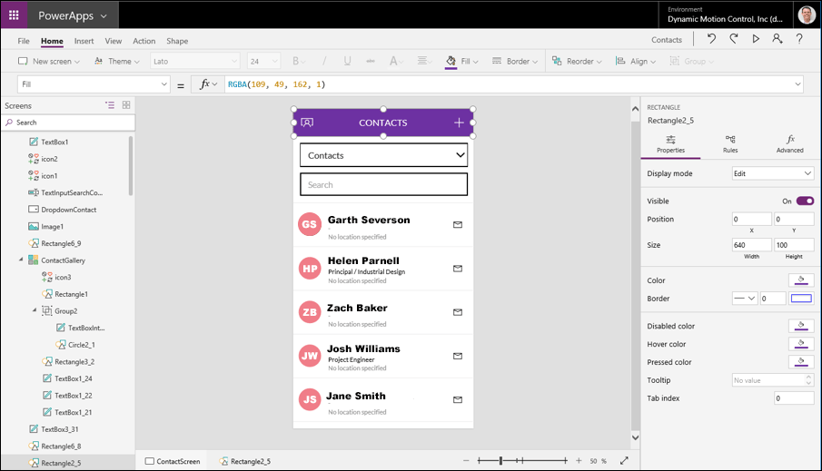 MS-PowerApps-Example-Website