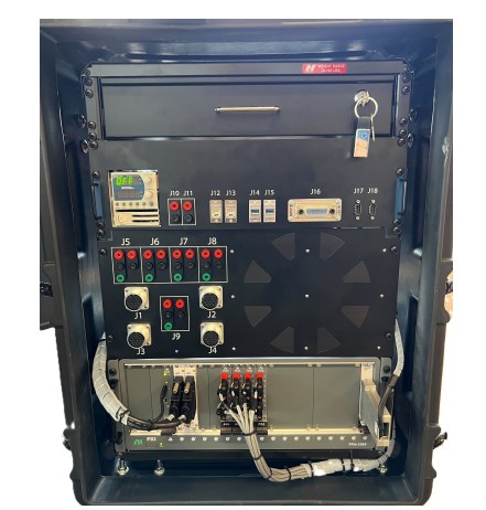 DMC's Fabrication Studio team assembled the mobile calibration test stand in-house