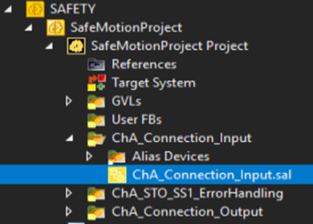 ChA connection input
