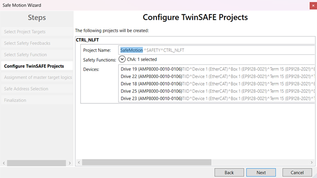 configure twinsafe projects