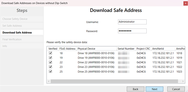 download safe address on devices