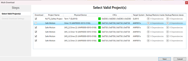 multi download safe motion wizard