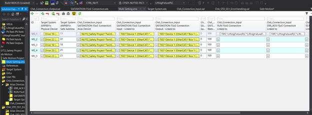multi settings safe motion wizard
