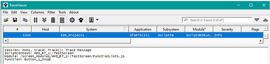 traceviewer trace paused