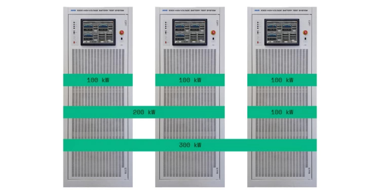 Three NI NHR 9300 test stands