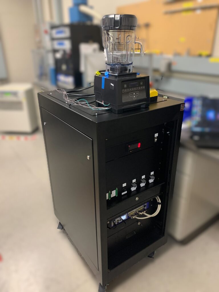 Test Cart with blender on top