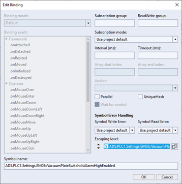creating binding