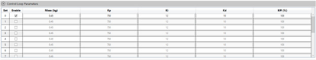 MagneMotion parameters interface