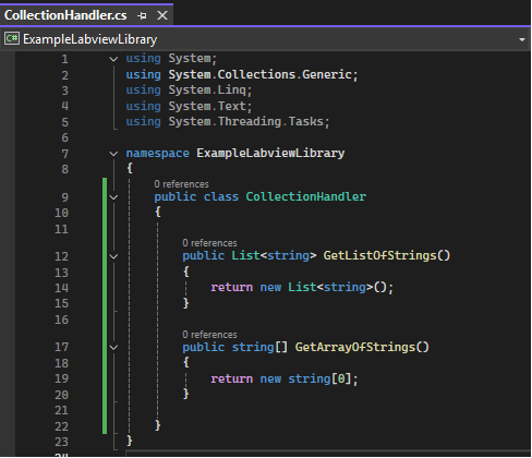 C# in LabVIEW code