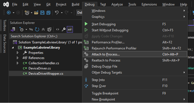 C# in LabVIEW code