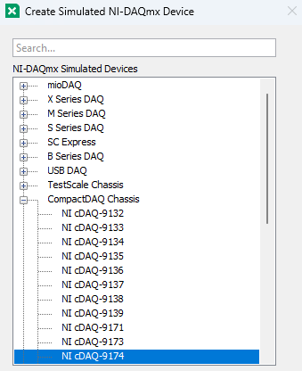 Create Simulated DAQmx Device display
