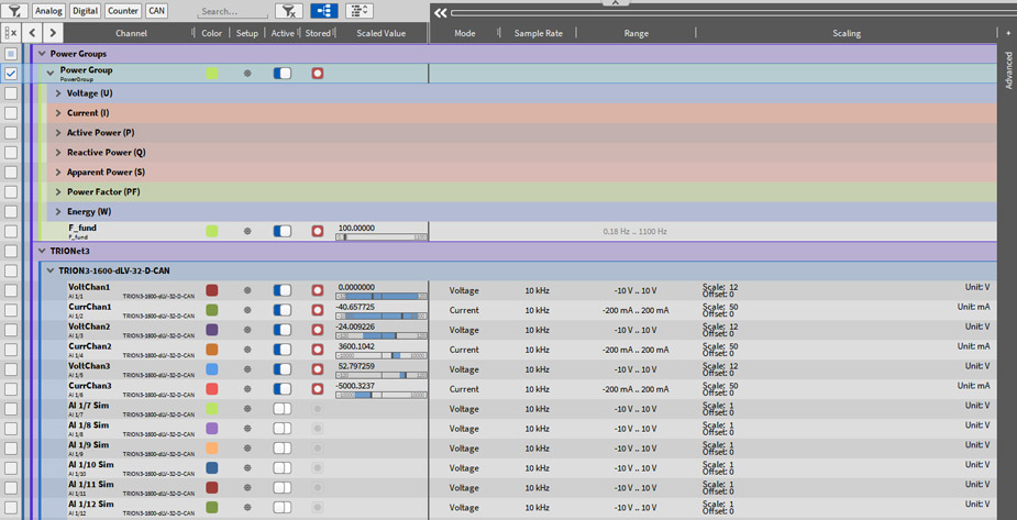 OXYGEN channel configuration example.