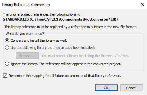 Library reference conversion